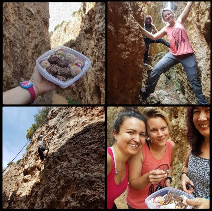 Climbing with cake truffles