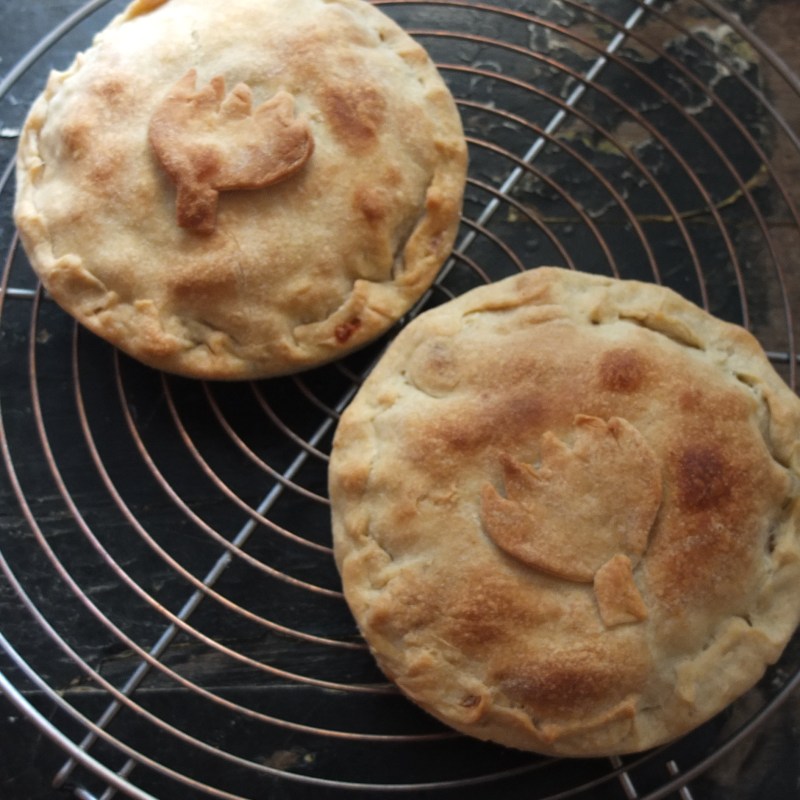 Artichoke, bean and potato pies, prototype 4