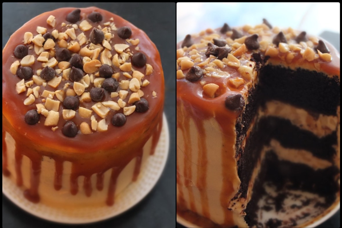 The mini Snickers cake