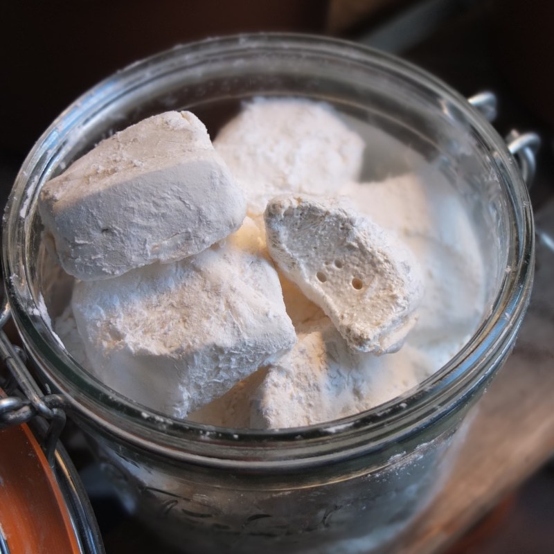 Passion fruit marshmallows, egg free