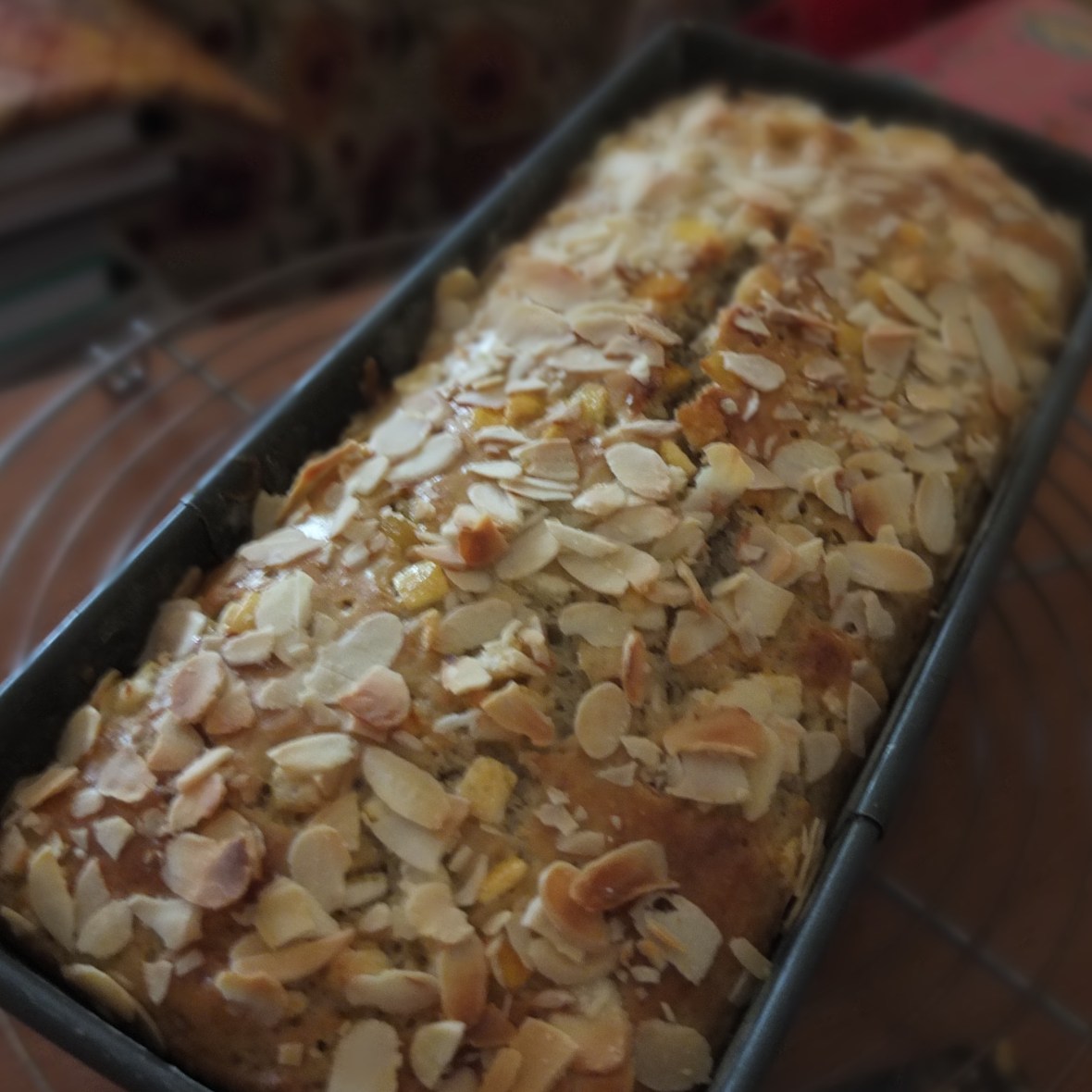 Baking the sourdough orange and lemon cake