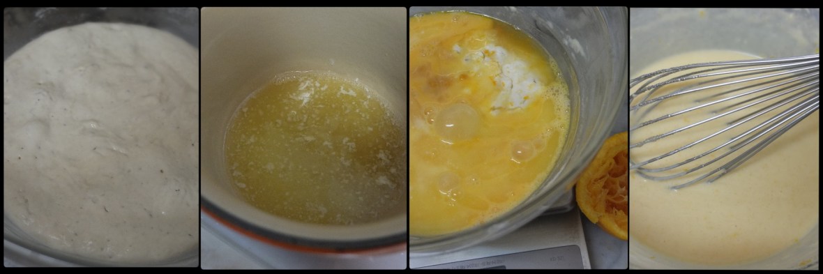 Making a sourdough orange cake