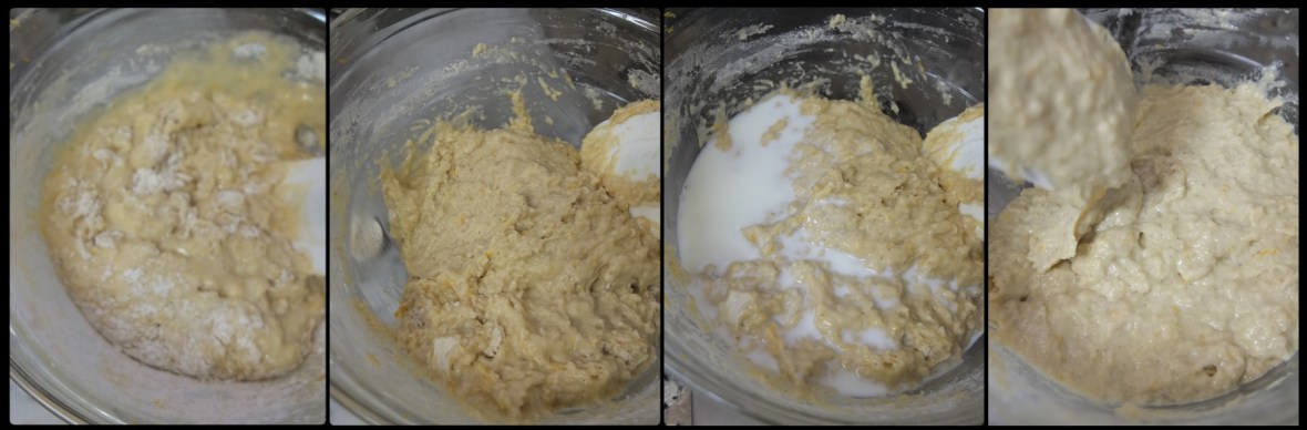 Making the sourdough orange and lemon cake 3