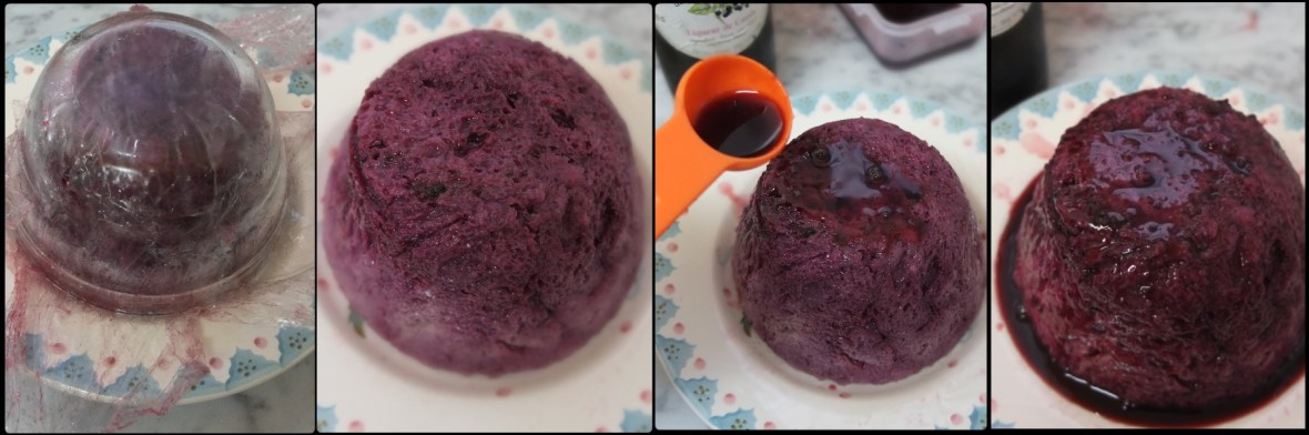 Final soaking - sourdough summer pudding
