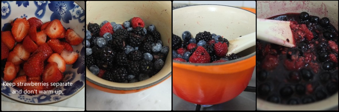 Healthier sourdough summer pudding fruit filling 1