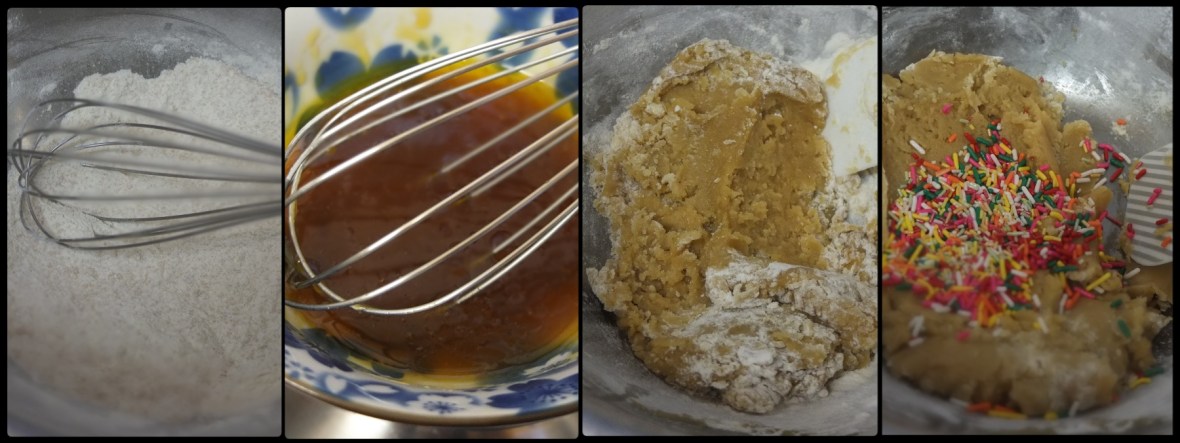 Making birthday crumb 1