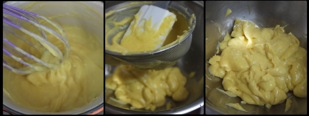 Making custard filling for flan 3
