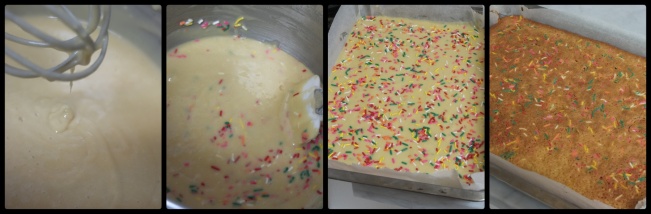 Making the birthday cake sponge 2