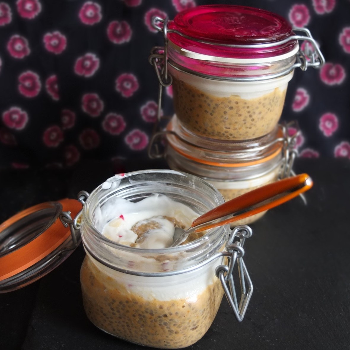 Pumpkin chia puddings