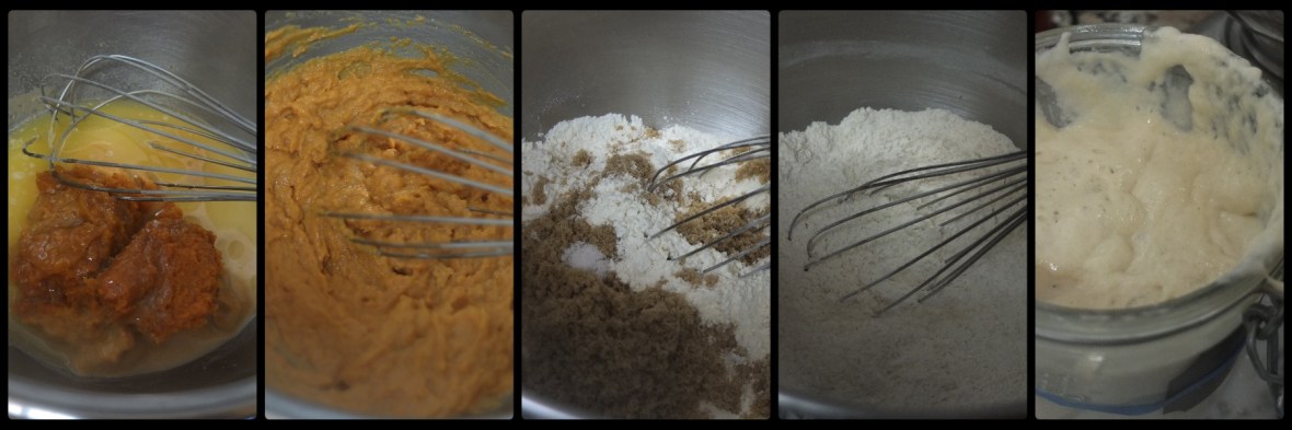 Pumpkin and chocolate buns, ingredients