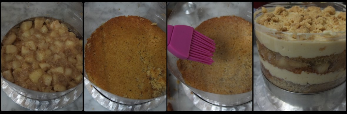 Assembling the apple pie layer cake 2
