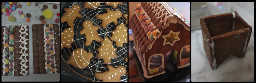 Assembling the gingerbread house 2