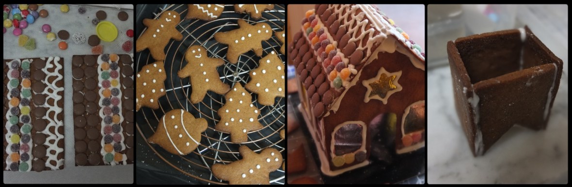 Assembling the gingerbread house 2