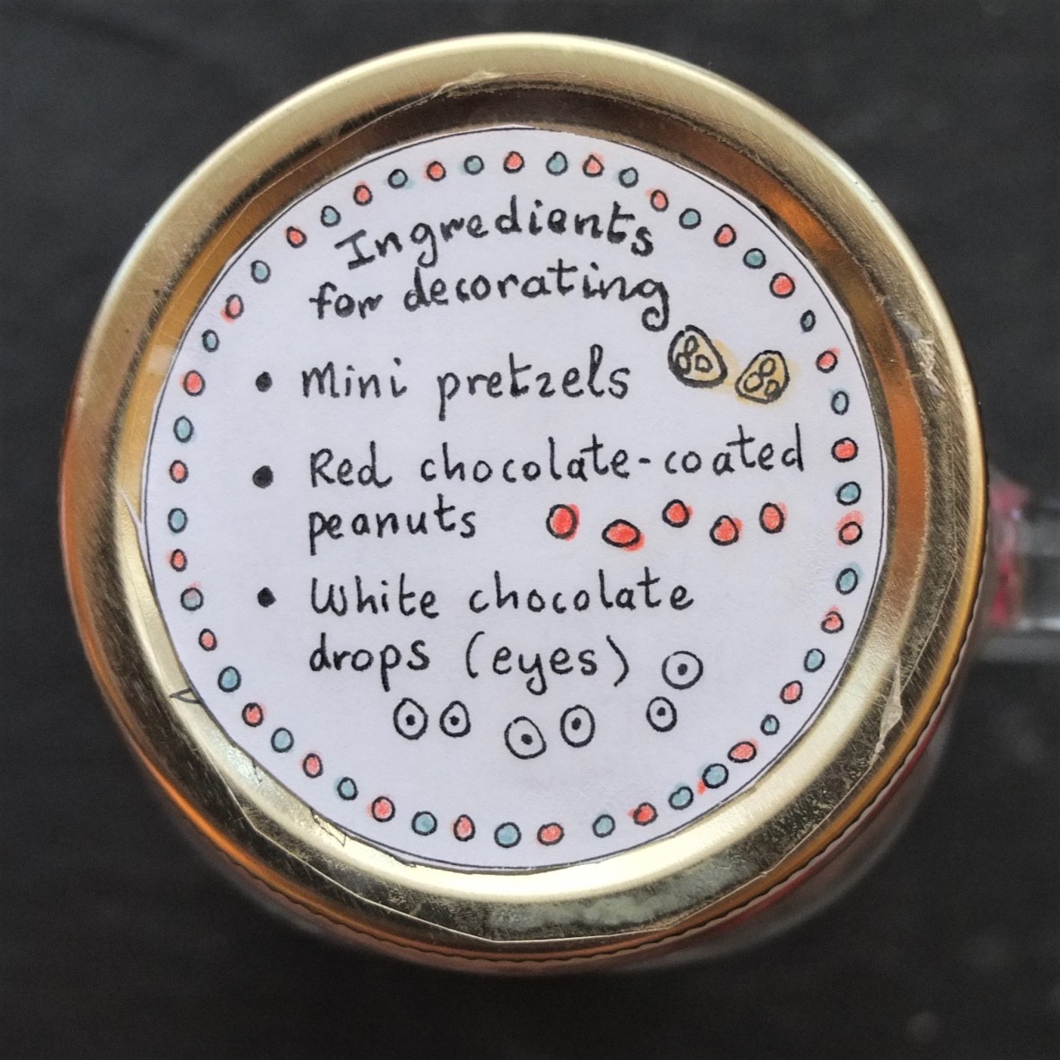 Rudolph chocolate cookies - day 2 ingredients for decorating