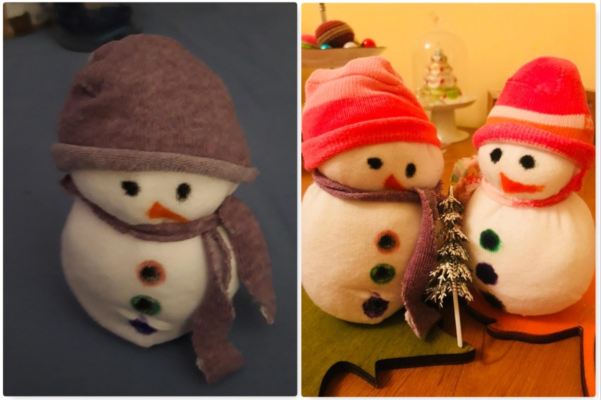 Sock snowmen