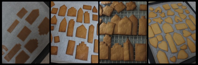 Gingerbread village shapes