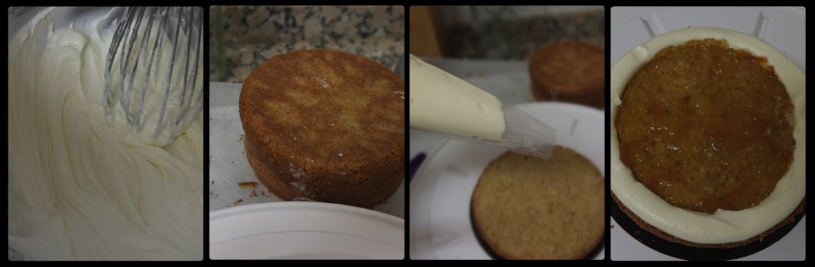 Orange spiced cake. assembling 1