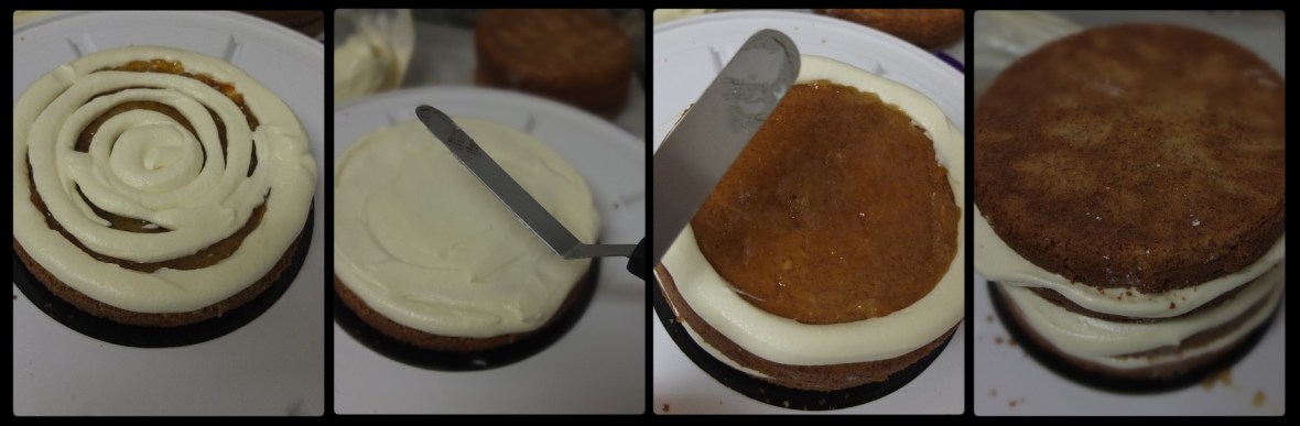 Orange spiced cake. assembling 2