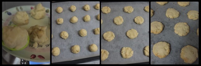 Vegan macadamia vanilla cookies - baking rounds