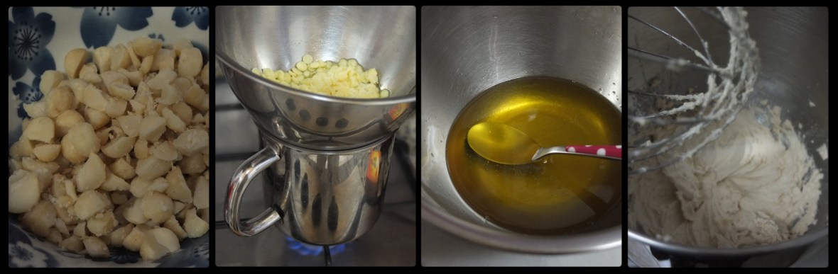 Vegan macadamia vanilla cookies - making, 1