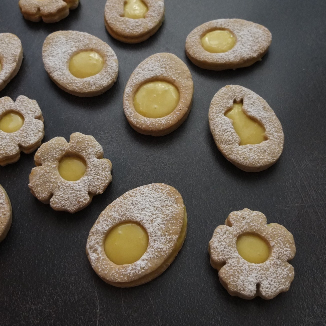 Vegan maple syrup lemon curd Easter biscuits (cookies)
