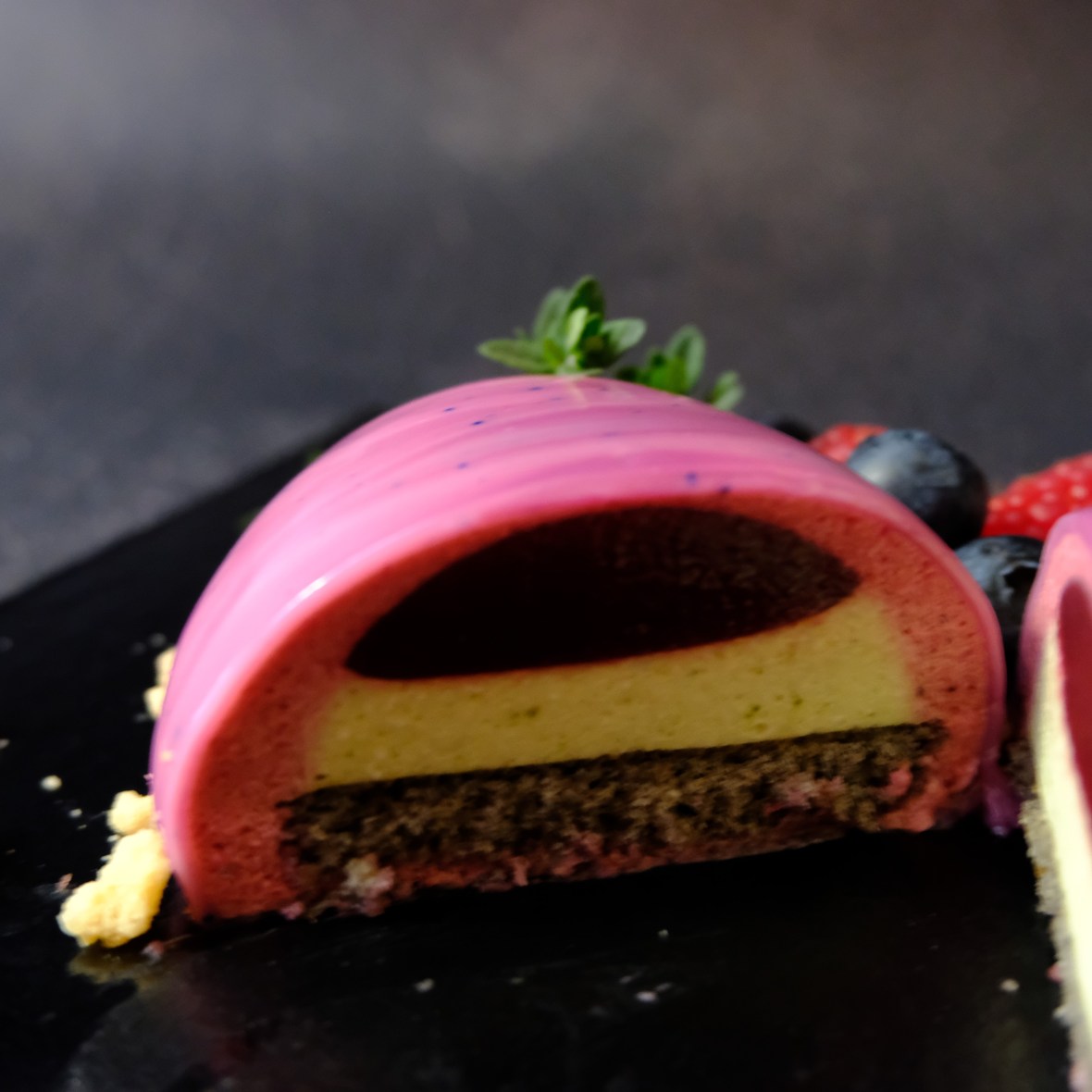 Zen stone mousse cake