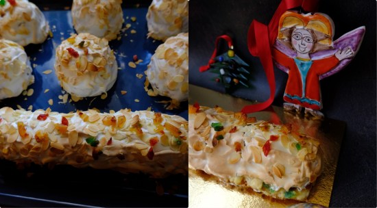 Brioche polonaise christmas log