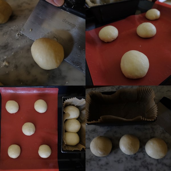 Second shaping of sourdough brioches