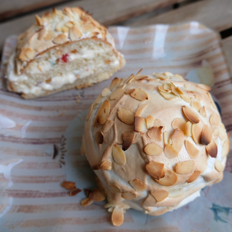 Sourdough orange blossom brioche polonaise