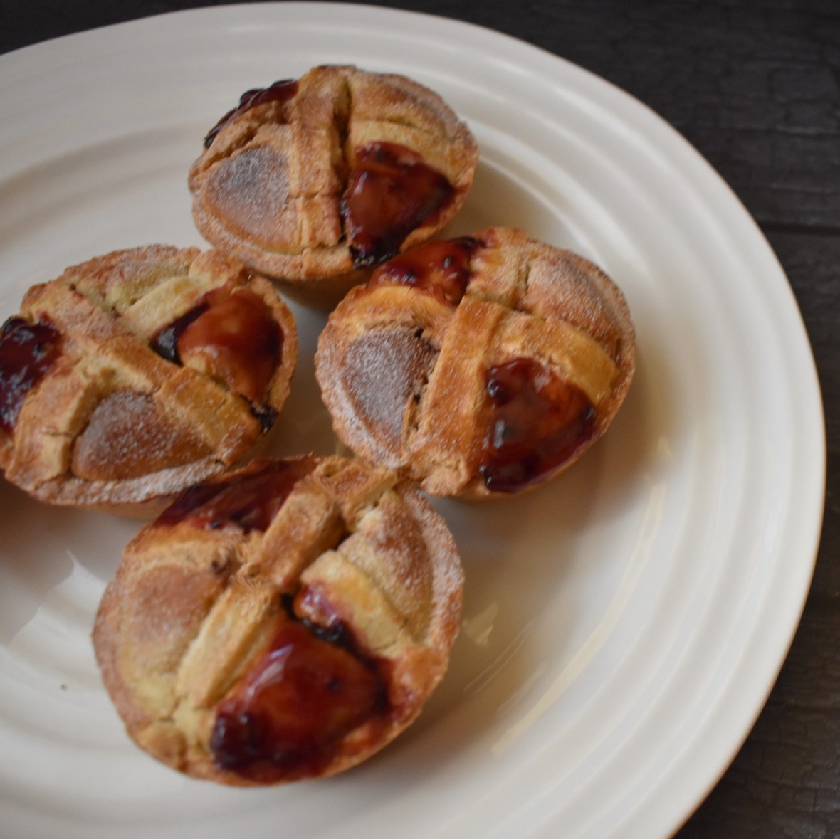 Pont-neuf pastries gf and addes sugar free with blackcurrants