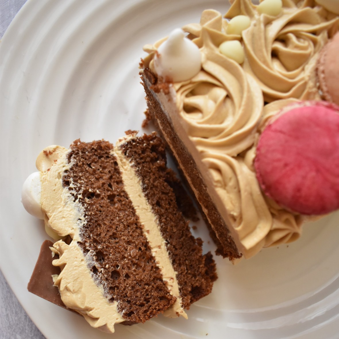 Dulce de leche chocolate cake with dulce de leche buttercream