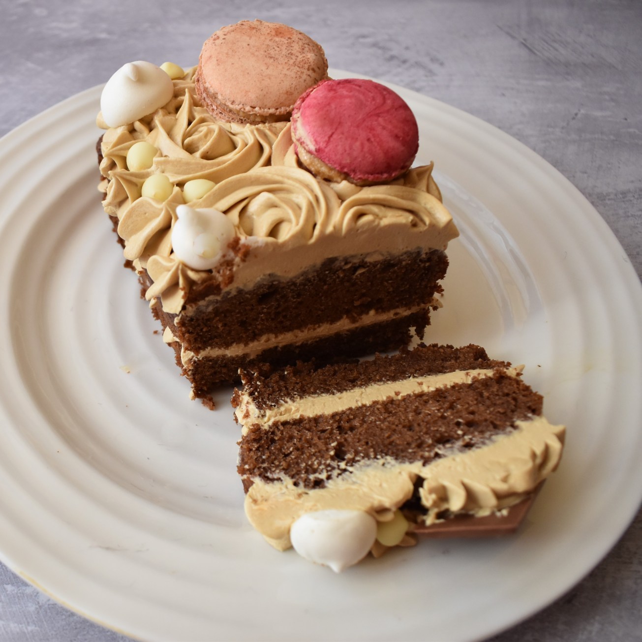 Dulce de leche chocolate cake with dulce de leche buttercream