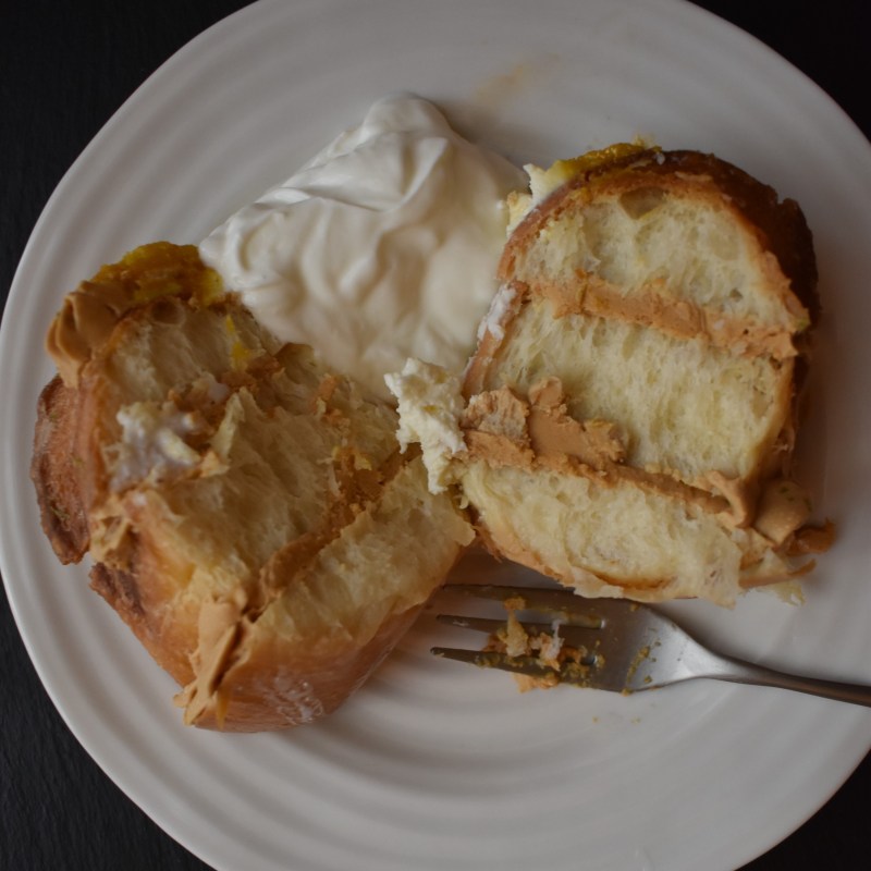 Mojito dulce de leche brioche cake