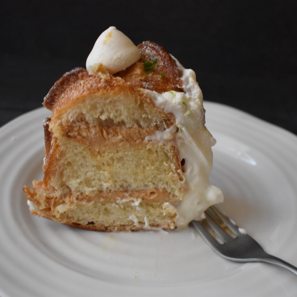 A slice of mojito layer cake