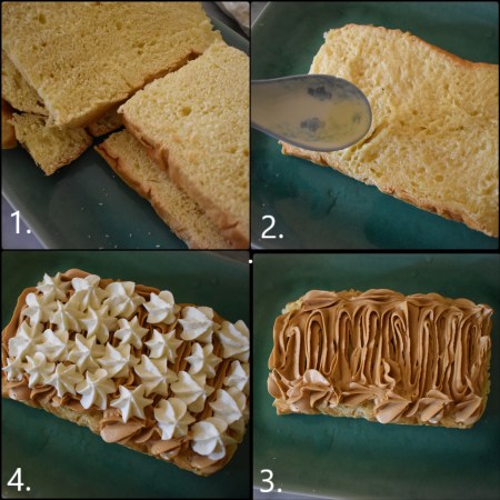 Loaf-shaped mojito brioche layer cake - assembling 1