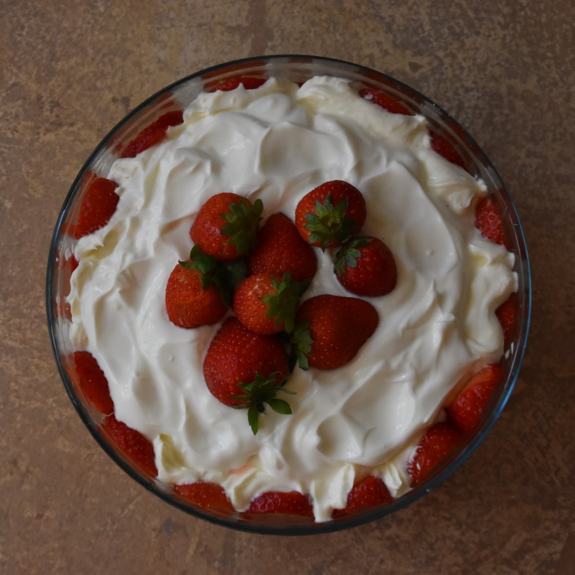 Lime-oncello strawberry trifle