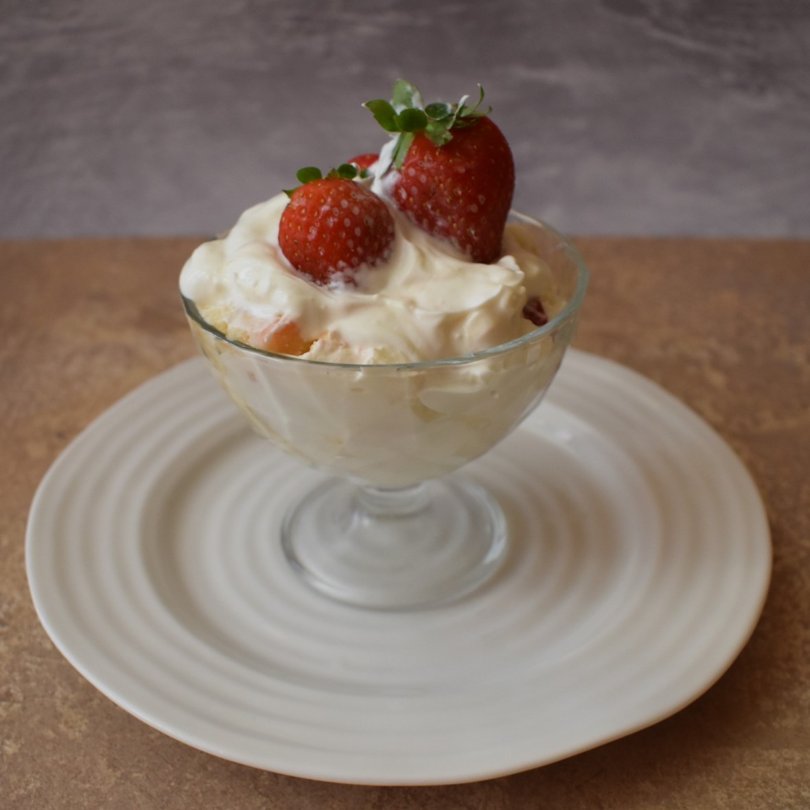 Lime-oncello strawberry trifle