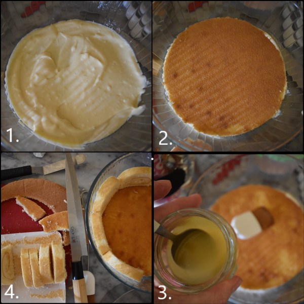 Lime-oncello Strawberry trifle - assembling 1