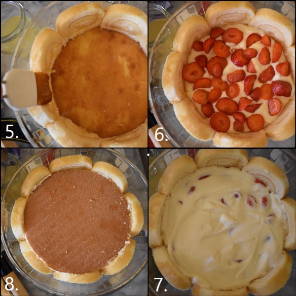 Lime-oncello Strawberry trifle - assembling 2