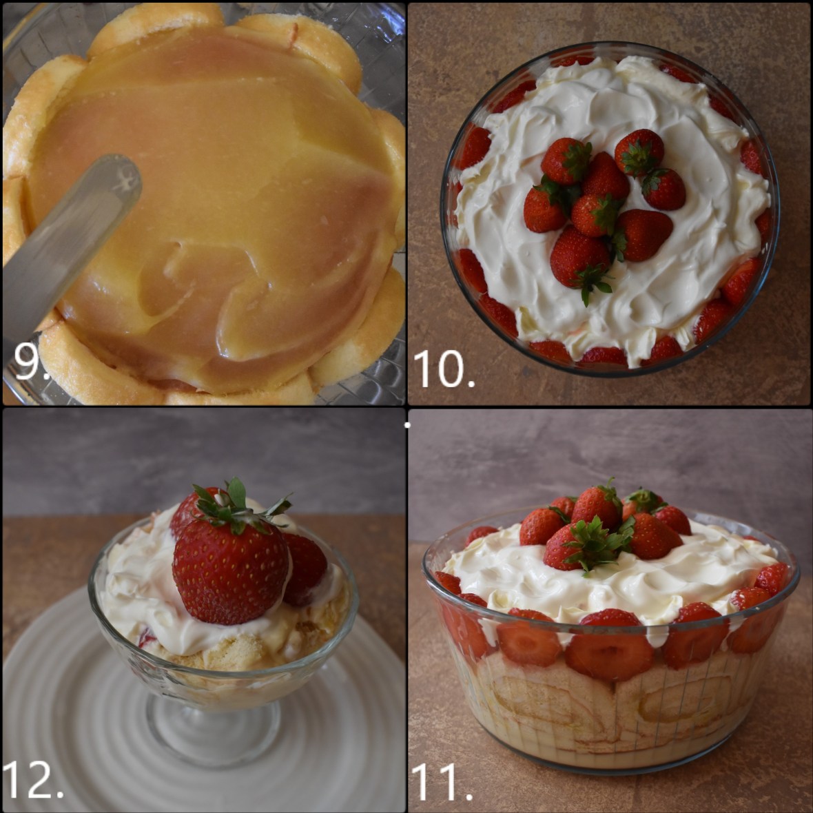 Lime-oncello Strawberry trifle - assembling 3