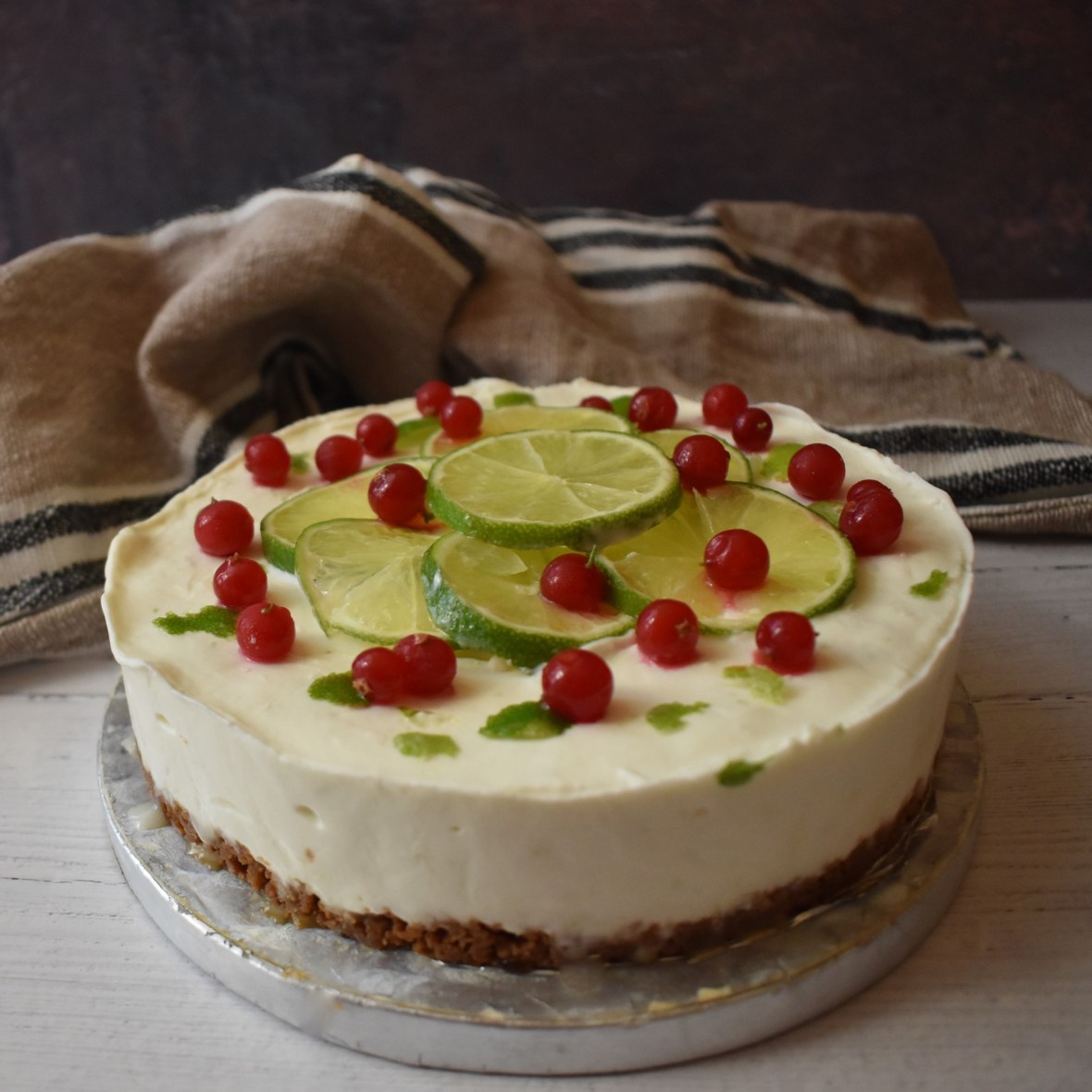 Lime goats cheesecake