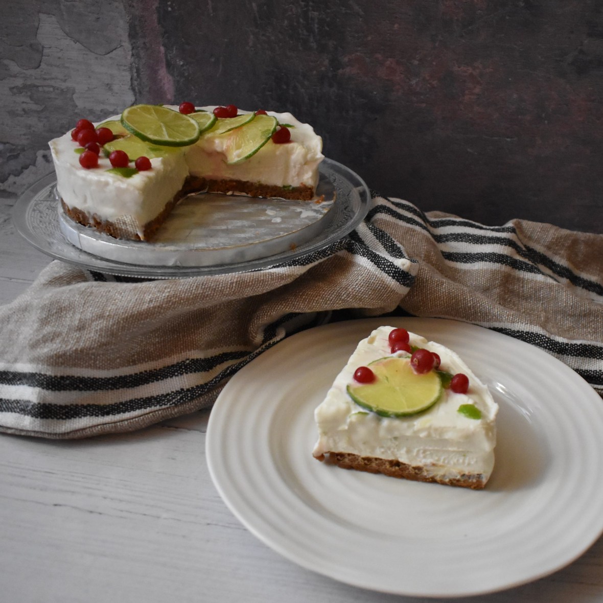 Lime goats cheesecake