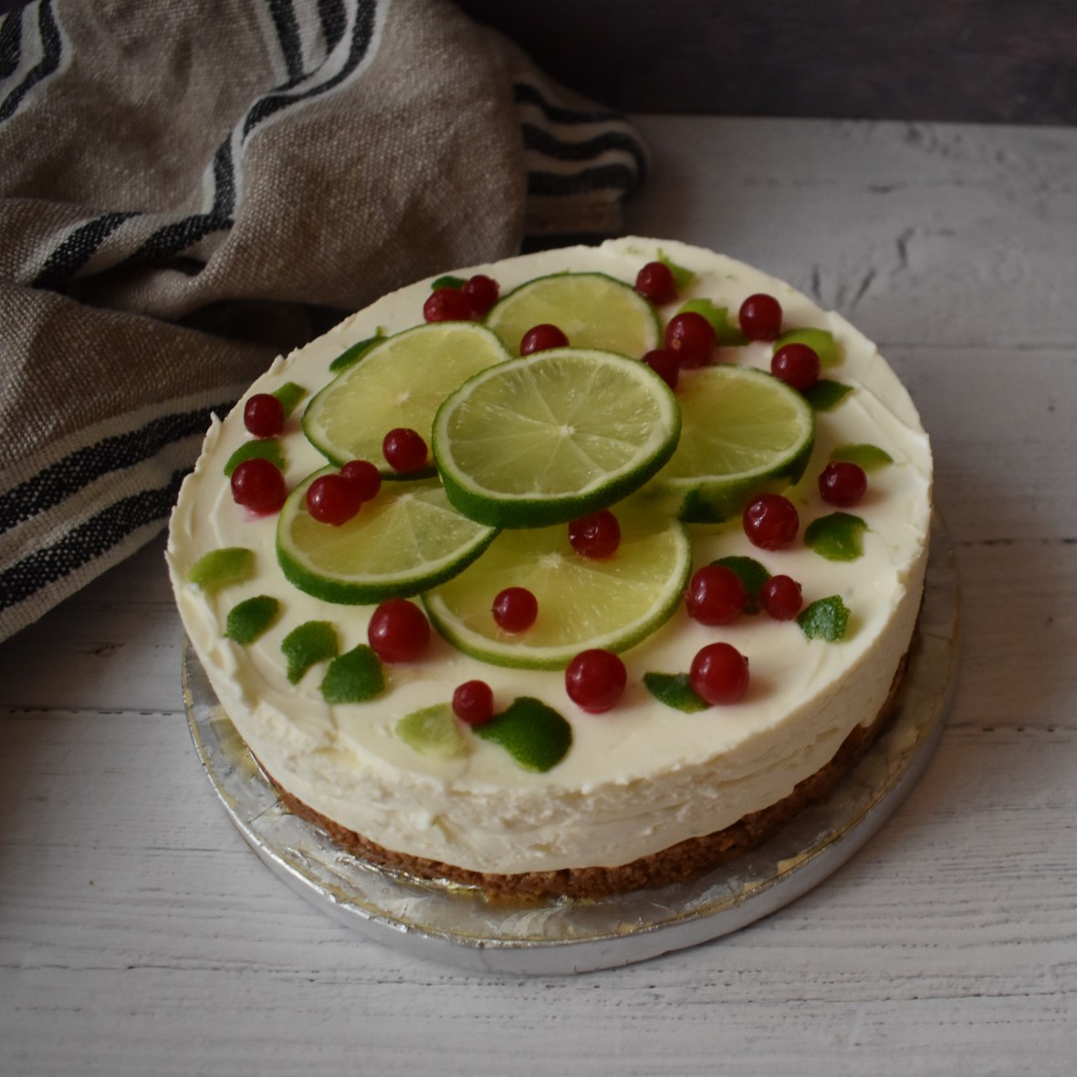 Lime goats cheesecake