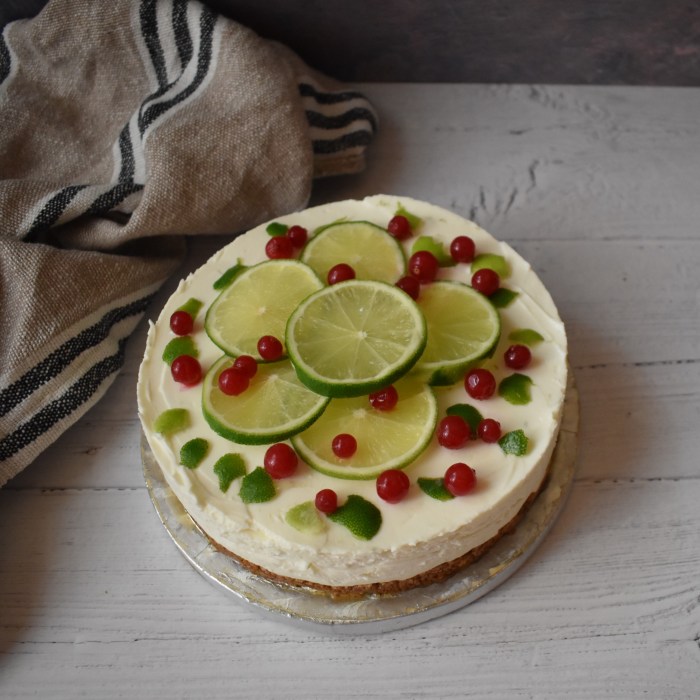 Lime goats cheesecake