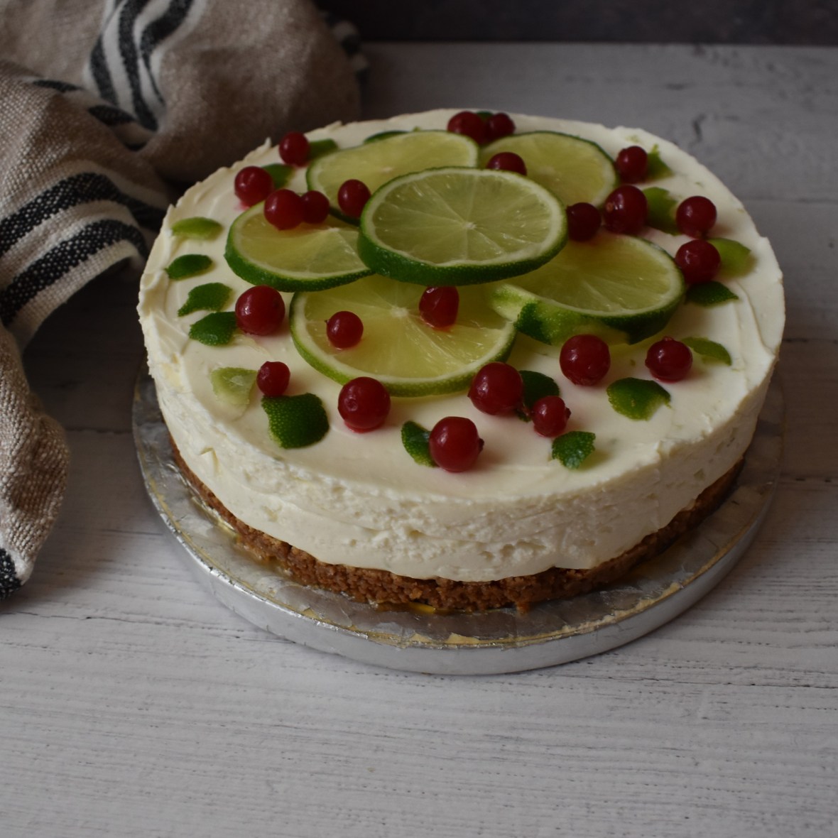 Lime goats cheesecake