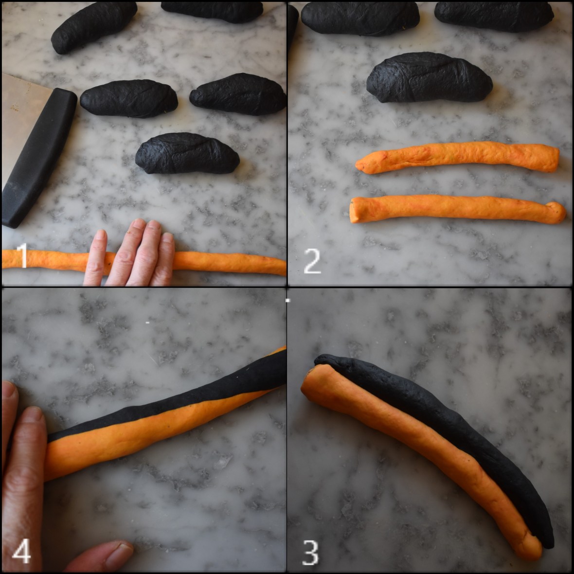 DAY 2 Shaping two-tone bagels with twist and joint pt 1