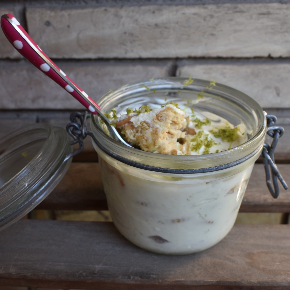 Lime cracker pie for 1 or 2, with Ritz crackers