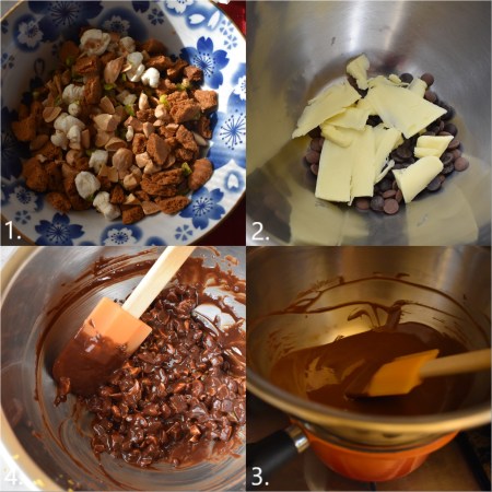 Chocolate salami - making, 1