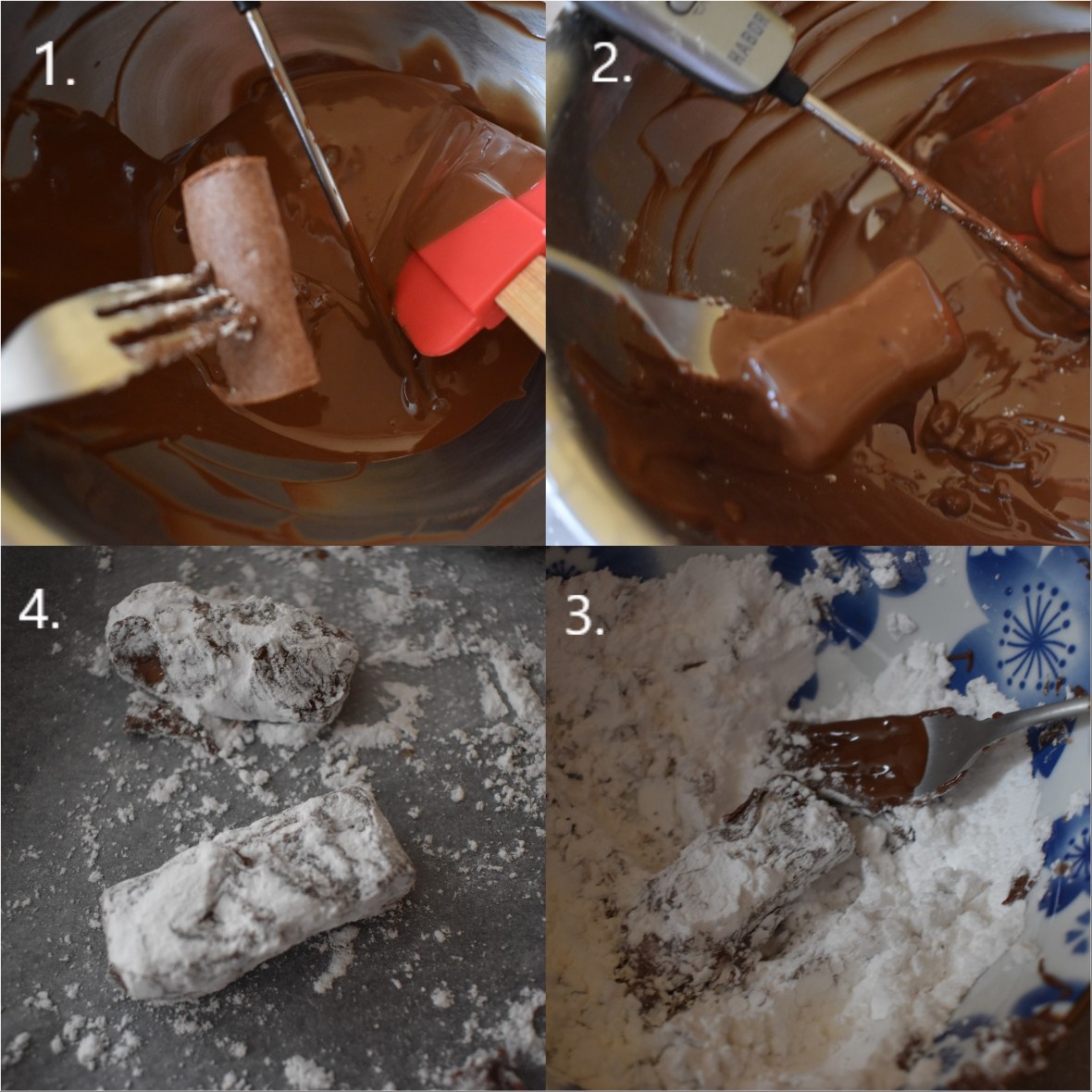 Covering Muscadines in chocolate