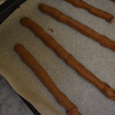 strips of muscadines ganache